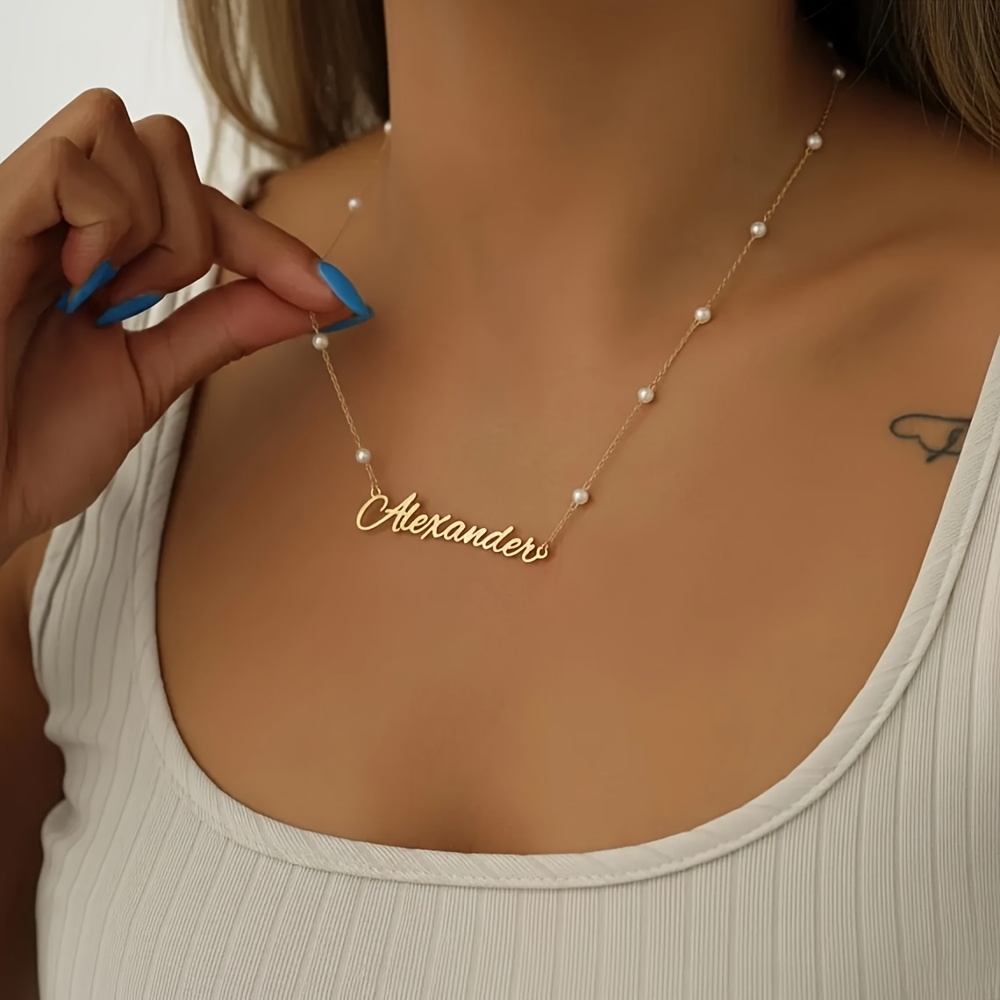 Women's Custom Golden Creative Special Name Necklace